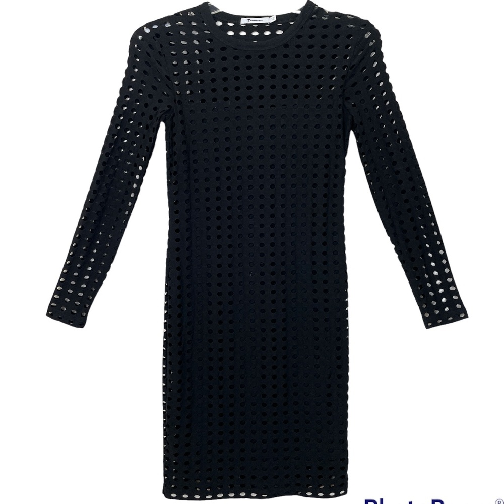 T Alexander Wang Cutout Bodycon Black Dress Women's Size S Lined